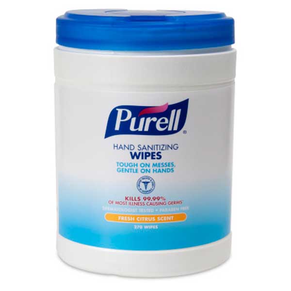 PURELL HAND SANITIZING WIPES, CS/6 #9113-06