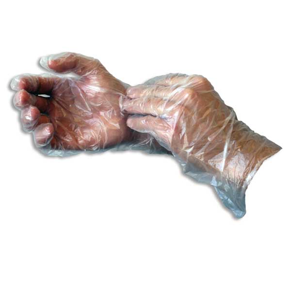 POLY FOOD SERVICE GLOVES, SMALL BX/500