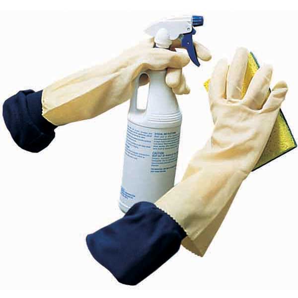 AMBER PROGUARD UNLINED LATEX GLOVES, X-LARGE